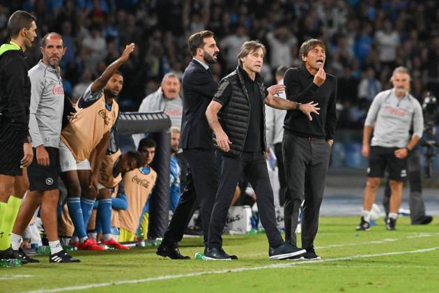 4th October 2024, Stadio Diego Armando Maradona, Naples, Italy; Serie A Football; Napoli versus Como; Antonio Conte head coach of SSC Napoli ActionPlus12699874 AllShotLive Content restricted for UK based newspaper