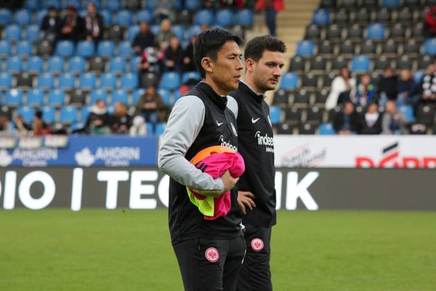 06.10.2024 xmgoodx Frankfurt am Main, PSD Bank Arena Regionalliga Südwest Saison 2024 2025 Eintracht Frankfurt II - Kickers Offenbach (OFC) Eintracht Frankfurt II Co-Trainer Makoto Hasebe