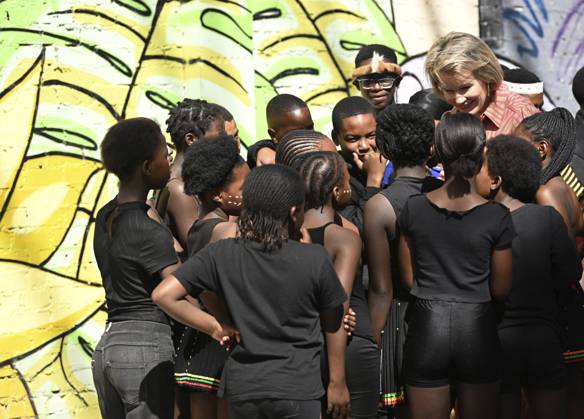 State Visit of King Philippe and Queen Mathilde to South Africa (Day 5) CAPE TOWN, SOUTH AFRICA - MARCH 26 : State Visit of King Philippe and Queen Mathilde to South Africa (Day 5) - King Philippe & Queen Mathilde visit of Philippi Village - Lunch at Den Anker - King Philippe & Queen Mathilde visit the UNESCO World Heritage site Kirstenbosch on 26, 2023 in Cape Town, South Africa, 26 03 2023 Cape Town South Africa Copyright: xDidierxLebrunx 11024010-111