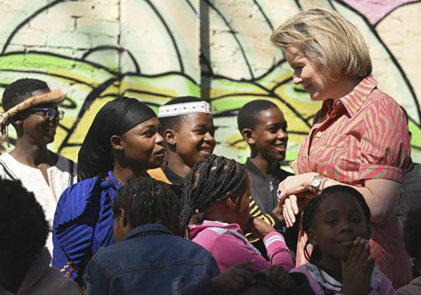 State Visit of King Philippe and Queen Mathilde to South Africa (Day 5) CAPE TOWN, SOUTH AFRICA - MARCH 26 : State Visit of King Philippe and Queen Mathilde to South Africa (Day 5) - King Philippe & Queen Mathilde visit of Philippi Village - Lunch at Den Anker - King Philippe & Queen Mathilde visit the UNESCO World Heritage site Kirstenbosch on 26, 2023 in Cape Town, South Africa, 26 03 2023 Cape Town South Africa Copyright: xDidierxLebrunx 11024010-112