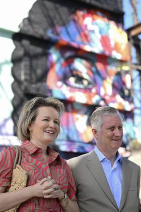 State Visit of King Philippe and Queen Mathilde to South Africa (Day 5) CAPE TOWN, SOUTH AFRICA - MARCH 26 : State Visit of King Philippe and Queen Mathilde to South Africa (Day 5) - King Philippe & Queen Mathilde visit of Philippi Village - Lunch at Den Anker - King Philippe & Queen Mathilde visit the UNESCO World Heritage site Kirstenbosch on 26, 2023 in Cape Town, South Africa, 26 03 2023 Cape Town South Africa Copyright: xDidierxLebrunx 11024010-117