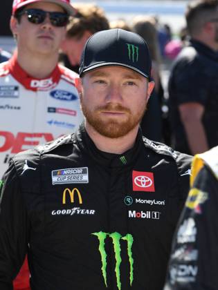 CHARLOTTE, NC - OCTOBER 13: Tyler Reddick ( 45 23XI Racing Monster Energy Toyota) looks on prior to the running of the NASCAR, Motorsport, USA Cup Series Bank of America ROVAL 400 on October 13, 2024, at Charlotte Motor Speedway in Concord, NC. (Photo by Jeffrey Vest Icon Sportswire) AUTO: OCT 13 NASCAR Cup Series Bank of America ROVAL 400 EDITORIAL USE ONLY Icon241013091