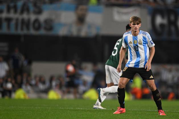 BUENOS AIRES, ARGENTINA - OCTOBER 15: Nico Paz of Argentina during the FIFA World Cup, WM, Weltmeisterschaft, Fussball 2026 South American Qualifier match between Argentina and Bolivia at Estadio Mas Monumental Antonio Vespucio Liberti on October 15, 2024 in Buenos Aires, Argentina. Photo by D.Halisz SFSI Argentina v Bolivia - FIFA World Cup 2026 Qualifier Copyright: xDiegoxHalisz SFSIx