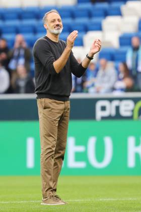 19.10.2024, xtvx, Fussball 1.Bundesliga, TSG 1899 Hoffenheim - VfL Bochum emspor, v.l. Trainer Pellegrino Matarazzo (TSG 1899 Hoffenheim) nach dem Spiel, after the match (DFL DFB REGULATIONS PROHIBIT ANY USE OF PHOTOGRAPHS as IMAGE SEQUENCES and or QUASI-VIDEO) Sinsheim