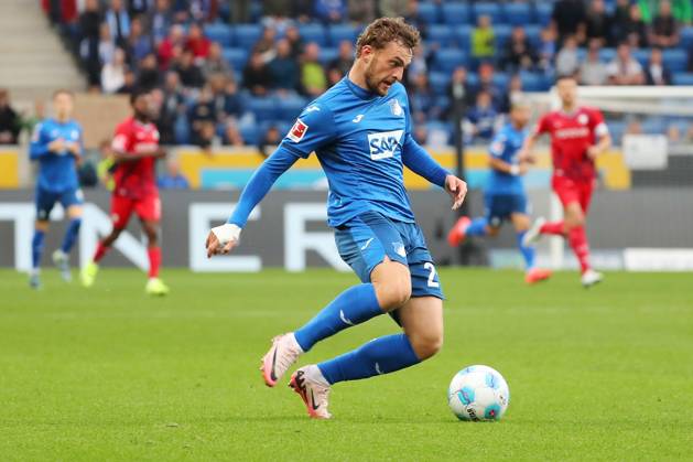 19.10.2024, xtvx, Fussball 1.Bundesliga, TSG 1899 Hoffenheim - VfL Bochum emspor, v.l. Jacob Bruun Larsen (TSG 1899 Hoffenheim) Portrait (DFL DFB REGULATIONS PROHIBIT ANY USE OF PHOTOGRAPHS as IMAGE SEQUENCES and or QUASI-VIDEO) Sinsheim