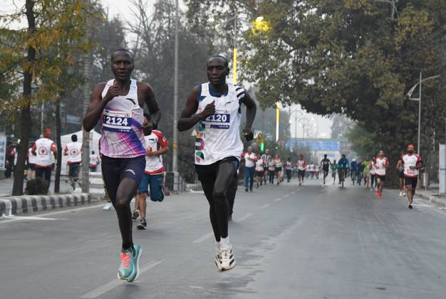 October 20, 2024, Srinagar, Jammu And Kashmir, India: People in large number participated in the International Kashmir Marathon held in Srinagar. Srinagar India - ZUMAz120 0774165751st Copyright: xBasitxZargarx