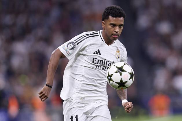 October 22, 2024, Madrid, Madrid, Spain: Rodrygo Goes of Real Madrid CF during the UEFA Champions League football match between Real Madrid CF and Borussia Dortmund at Santiago Bernabeu Stadium in Madrid, Spain, October 22, 2024 Madrid Spain - ZUMAa206 20241022_zsp_a206_008 Copyright: xRubenxAlbarranx