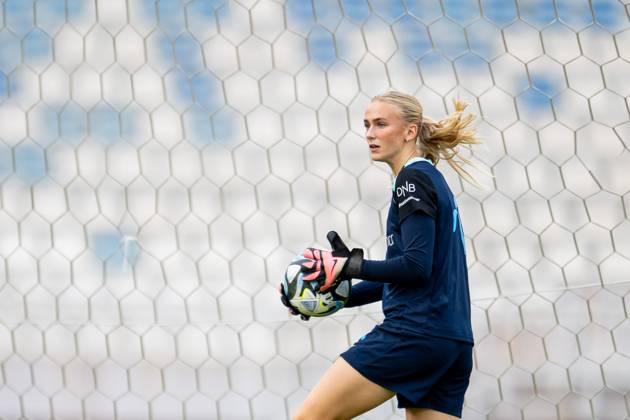 241024 Goalkeeper Selma Panengstuen of the Norwegian women s national football team during a training session on October 24, 2024 in Shkodër. Photo: Vegard Grott BILDBYRAN kod VG VG0679 bbeng fotboll football soccer fotball norge norway women dam UEFA EURO, EM, Europameisterschaft,Fussball Qualifier, EM, Europameisterschaft em-kvalifisering kvinner em-kvalik em-kval träning practice training trening Copyright: VEGARDxGRoTT BB241024VG063