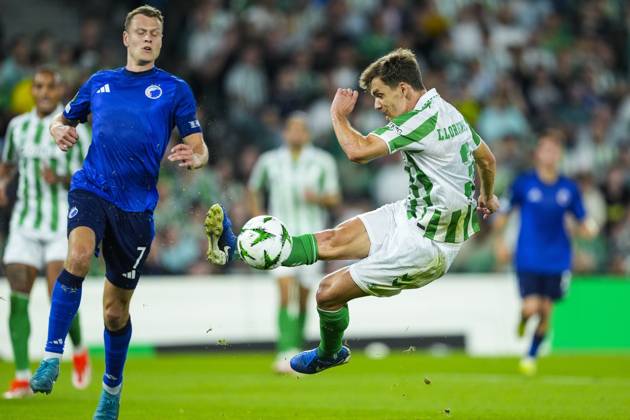 October 24, 2024, Sevilla, Sevilla, SPAIN: Diego Llorente of Real Betis in action during the UEFA Conference League, football match played between Real Betis and FC Copenhague at Benito Villamarin stadium on October 24, 2024, in Sevilla, Spain. Sevilla SPAIN - ZUMAa181 20241024_zaa_a181_200 Copyright: xJoaquinxCorcherox