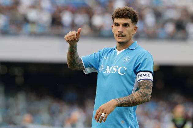 Napoli s Giovanni Di Lorenzo during the Serie A soccer match between Napoli and Lecce at the Diego Armando Maradona Stadium in Naples, southern italy - Saturday , October 26 , 2024. - Soccer . Copyright: xAlessandroxGarofalo LaPressex