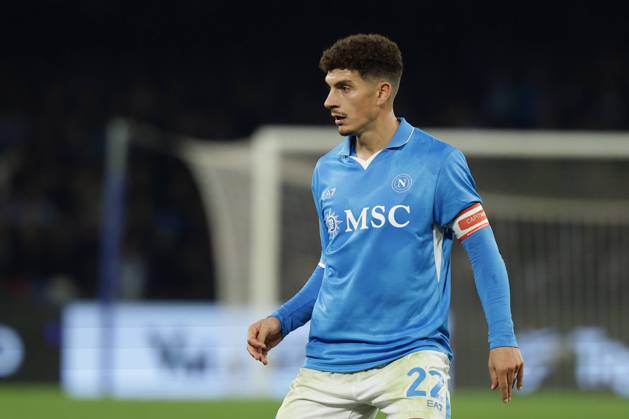 Napoli s Giovanni Di Lorenzo during the Serie A soccer match between Napoli and Roma at the Diego Armando Maradona Stadium in Naples, southern italy - Sunday , November 24 , 2024. - Soccer . Copyright: xAlessandroxGarofalo LaPressex