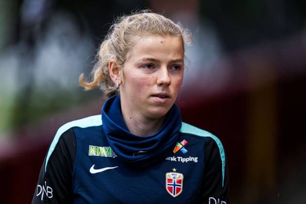 241128 Justine Kielland of the Norwegian women s national football team during a training session on November 28, 2024 in Larne. Photo: Marius Simensen BILDBYRAN COP 238 bbeng dam football fotball fotboll norge norway practice soccer training trening träning uefa women s EURO Qualifier, EM, Europameisterschaft Copyright: MARIUSxSIMENSEN BB241128BB625