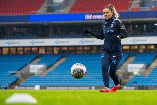 241202 Vilde Boe Risa of the Norwegian women s national football team during a training session on December 2, 2024 in Oslo. Photo: Vegard Grott BILDBYRAN kod VG VG0699 bbeng fotboll football soccer fotball norge norway women dam UEFA EURO, EM, Europameisterschaft,Fussball Qualifier, EM, Europameisterschaft em-kvalifisering kvinner em-kvalik em-kval träning practice training trening Copyright: VEGARDxGRoTT BB241202VG031