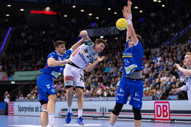 Oskar SUNNEFELDT (FRISCH AUF! Goeppingen, 27) erzielt ein Tor, Aktion, Torwurf TVB Stuttgart (TVB) vs. FRISCH AUF! Goeppingen (FAG), Handball, Maenner, Daikin 1. Handball Bundesliga (HBL), 14. Spieltag, Spielzeit 2024 2025, 05.12.2024 TVB Stuttgart (TVB) vs. FRISCH AUF! Goeppingen (FAG), Handball, Maenner, Daikin 1. Handball Bundesliga (HBL), 14. Spieltag, Spielzeit 2024 2025, 05.12.2024 Stuttgart Copyright: xEibnerxPressefoto OliverxSchmidtx EP_OST