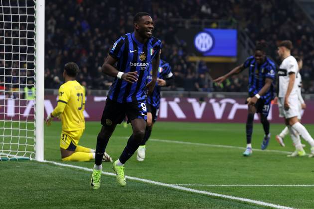 Serie A Fc Internazionale - Parma Calcio Marcus Thuram of Fc Internazionale celebrates after scoring a goal during the Serie A match beetween Fc Internazionale and Parma Calcio at Stadio Giuseppe Meazza on December 6, 2024 in Milan Italy . Milano Stadio Giuseppe Meazza Italy Copyright: xMarcoxCanonierox
