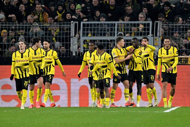 DORTMUND - Sehrou Guirassy of Borussia Dortmund celebrates the 1-1 during the UEFA Champions league match between Borussia Dortmund and FC Barcelona, Barca at the Signal Iduna Park on Dec. 11, 2024 in Dortmund, Germany. ANP Hollandse Hoogte UEFA Champions League 2024 25 League phase 6 2024 25 xVIxANPxSportx xGerritxvanxKeulenxIVx 515491232 originalFilename: 515491232