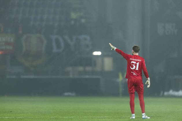SITTARD - Fortuna Sittard goalkeeper Mattijs Branderhorst during the Dutch Eredivisie match between Fortuna Sittard and Go Ahead Eagles at the Fortuna Sittard Stadium on Jan. 10, 2024 in Sittard, Netherlands. ANP MARCEL VAN HOORN Dutch Eredivisie 2024 25 xVIxANPxSportx xxANPxIVx 517168194 originalFilename: 517168194