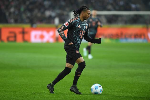 Michael Olise (FC Bayern Muenchen) in Aktion, am Ball, Einzelaktion waehrend des Spiels der 1. Bundesliga zwischen Borussia Mönchengladbach und FC Bayern München, Stadion im Borussia-Park am 11. January 2025 in Mönchengladbach, Deutschland. (Foto von Ralf Treese DeFodi Images) +++ Michael Olise (FC Bayern Muenchen) controls the ball during the Bundesliga match between Borussia Mönchengladbach and FC Bayern München at Stadium in Borussia-Park on January 11, 2025 in Mönchengladbach, Germany. (Photo by Ralf Treese DeFodi Images) DFL regulations prohibit any use of photographs as image sequences and or quasi-video. Defodi-521_BMGFCB20250111_062
