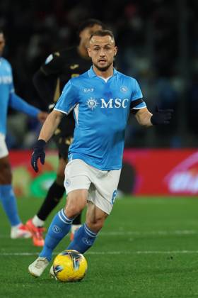 Napoli™s Stanislav Lobotka during the Serie A soccer match between Napoli and Verona at the Diego Armando Maradona Stadium in Naples, southern italy - Sunday , January 12 , 2025. - Soccer . Copyright: xAlessandroxGarofalo LaPressex