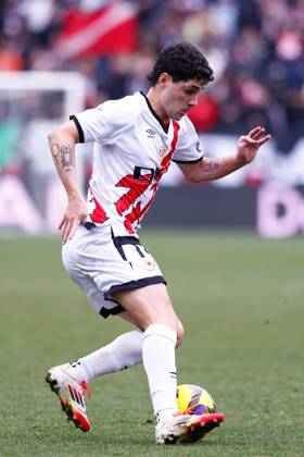 October 31, 2024, Madrid, Madrid, SPAIN: Sergio Camello of Rayo Vallecano in action during the Spanish League, LaLiga EA Sports, football match played between Rayo Vallecano and Girona FC at Estadio de Vallecas on January 26, 2025, in Madrid, Spain. Madrid SPAIN - ZUMAa181 20241031_zaa_a181_157 Copyright: xDennisxAgyemanx