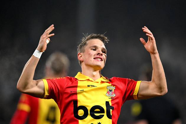 DEVENTER - Mathis Suray of Go Ahead Eagles celebrates the 1-0 during the KNVB Beker match between Go Ahead Eagles and VV Noordwijk (am) at De Adelaarshorst on Feb. 5, 2025 in Deventer, Netherlands. ANP TOTO KNVB CUP Quarter Final 2024 25 xVIxANPxSportx xxANPxIVx 519209853 originalFilename: 519209853