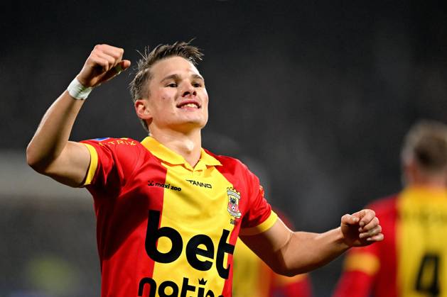 DEVENTER - Mathis Suray of Go Ahead Eagles celebrates the 1-0 during the KNVB Beker match between Go Ahead Eagles and VV Noordwijk (am) at De Adelaarshorst on Feb. 5, 2025 in Deventer, Netherlands. ANP TOTO KNVB CUP Quarter Final 2024 25 xVIxANPxSportx xxANPxIVx 519209868 originalFilename: 519209868