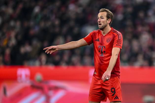 Harry Kane (FC Bayern Muenchen) gestikuliert, gestik waehrend des Spiels der 1. Bundesliga zwischen FC Bayern München und SV Werder Bremen, Allianz Arena am 07. February 2025 in München, Deutschland. (Foto von Harry Langer DeFodi Images) +++ Harry Kane (FC Bayern Muenchen) gestures during the Bundesliga match between FC Bayern München and SV Werder Bremen at Allianz Arena on February 7, 2025 in Munich, Germany. (Photo by Harry Langer DeFodi Images) DFL regulations prohibit any use of photographs as image sequences and or quasi-video. (Photo by Harry Langer DeFodi Images) DFL regulations prohibit any use of photographs as image sequences and or quasi-video. Defodi-541_FCBSVW20250207_287