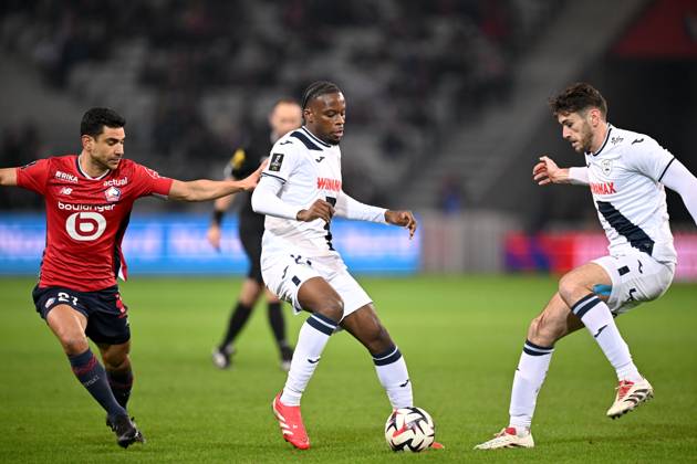 LOSC Lille v Le Havre Athletic Club - Ligue 1 McDonald s 2024 2025 23 Junior MWANGA (hac) during the Ligue 1 McDonald s match between Lille and Le Havre at Stade Pierre Mauroy on February 8, 2025 in Lille, France. Lille France Copyright: xFEPx 776279687