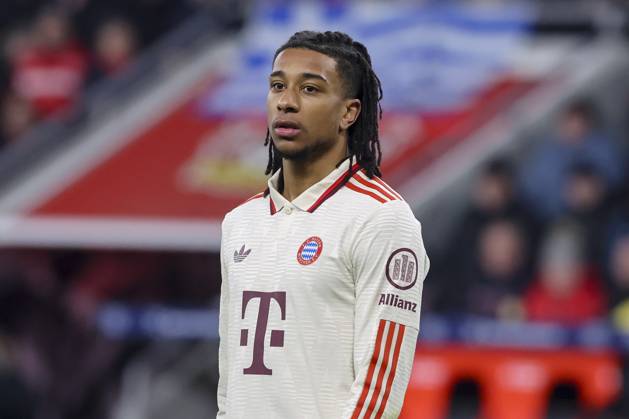 Michael Olise (FC Bayern Muenchen) schaut enttaeuscht, Bundesliga, Bayer 04 Leverkusen v FC Bayern München, BayArena am 15. February 2025 in Leverkusen, Deutschland. (Foto von Marco Steinbrenner DeFodi Images) Michael Olise (FC Bayern Muenchen) looks dejected, Bundesliga, Bayer 04 Leverkusen v FC Bayern München, BayArena, February 15, 2025 in Leverkusen, Germany. (Photo by Marco Steinbrenner DeFodi Images) DFL regulations prohibit any use of photographs as image sequences and or quasi-video. Defodi-700_lev_muc_20250215_271