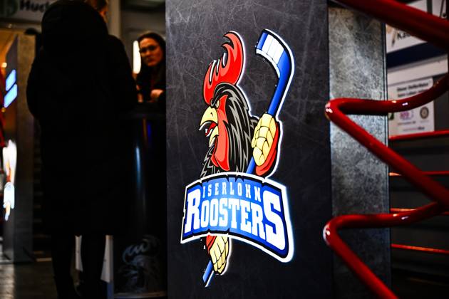 Feature, Symbolfoto, Logo, Roosters-Logo, GER, Iserlohn Roosters vs. Straubing Tigers, Eishockey, Penny-DEL, 46. Spieltag, Spielzeit 2024 2025, 19.02.2025, GER, Iserlohn Roosters vs. Straubing Tigers, Eishockey, Penny-DEL, 46. Spieltag, Spielzeit 2024 2025, 19.02.2025 Iserlohn Copyright: xJonasxBrockmann Eibner-Pressefotx EP_JBN