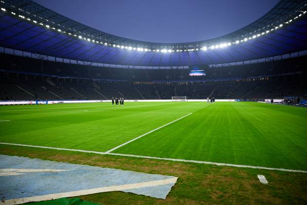 Stimmungsbild Olympiastadion Berlin, Hertha BSC Berlin, GER, Hertha BSC vs. 1. FC Nuernberg, Fussball Herren, 2. Bundesliga, Saison 2024 2025, 23. Spieltag, 21.02.2025 (DFL REGULATIONS PROHIBIT ANY USE OF PHOTOGRAPHS AS IMAGE SEQUENCES AND OR QUASI - VIDEO). GER, Hertha BSC vs. 1. FC Nuernberg, Fussball Herren, 2. Bundesliga, Saison 2024 2025, 23. Spieltag, 21.02.2025 Berlin