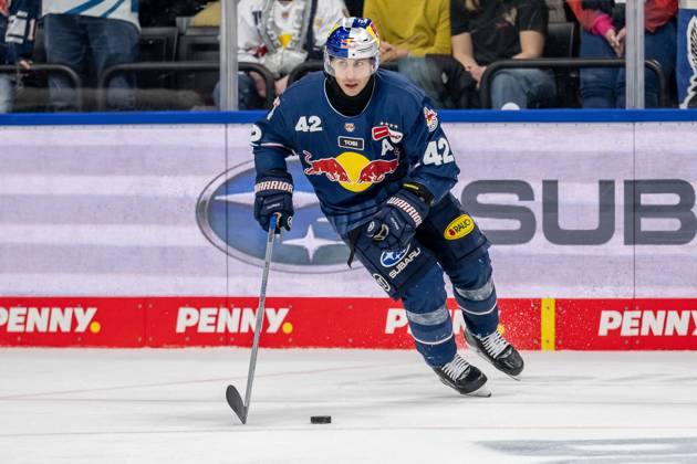 Yasin Ehliz (EHC Red Bull Muenchen, 42). GER, EHC Red Bull Muenchen vs. Iserlohn Roosters, Eishockey, DEL, 47. Spieltag, Saison 2024 2025, 21.02.2025. GER, EHC Red Bull Muenchen vs. Iserlohn Roosters, Eishockey, DEL, 47. Spieltag, Saison 2024 2025, 21.02.2025. Muenchen Copyright: xEibner-Pressefoto HeikexFeinerx EP_HFR