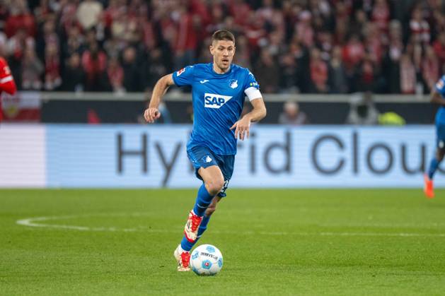 Andrej Kramaric (TSG 1899 Hoffenheim). xettx, Deutschland, Sinsheim, 23.02.2025, Fussball, Bundesliga: TSG 1899 Hoffenheim vs VfB Stuttgart, Saison 2024 2025, 23. Spieltag, PreZero Arena Foto: A2 Bildagentur Peter Hartenfelser DFL DFB REGULATIONS PROHIBIT ANY USE OF PHOTOGRAPHS AS IMAGE SEQUENCES AND OR QUASI-VIDEO.
