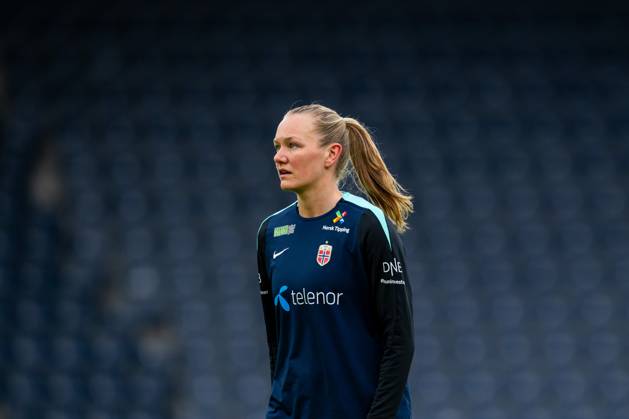 250224 Frida Maanum of the Norwegian women s national football team during a training session on February 24, 2025 in Stavanger. Photo: Vegard Grott BILDBYRAN kod VG VG0717 bbeng fotboll football soccer fotball norge norway women dam nations league träning practice training trening Copyright: VEGARDxGRoTT BB250224VG026