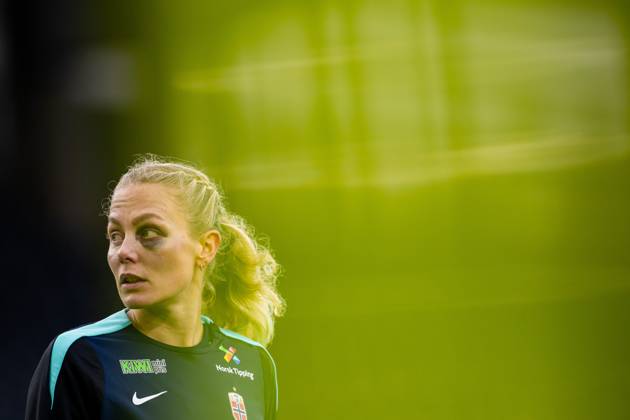 250224 Guro Bergsvand of the Norwegian women s national football team during a training session on February 24, 2025 in Stavanger. Photo: Vegard Grott BILDBYRAN kod VG VG0717 bbeng fotboll football soccer fotball norge norway women dam nations league träning practice training trening Copyright: VEGARDxGRoTT BB250224VG031