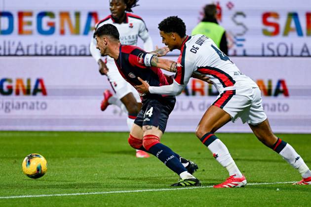 Cagliari s Alessandro Deiola in action during the Serie A soccer match between Cagliari Calcio and Genoa at the Unipol Domus in Cagliari, Sardinia - Friday, 7 March 2025. - Soccer Copyright: xGianlucaxZuddas LaPresse & xa9;&x