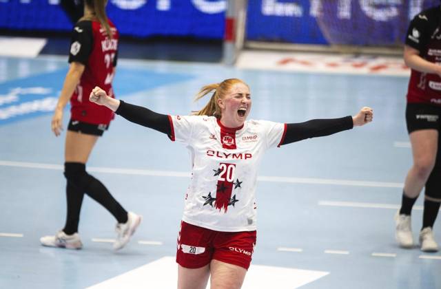 HANDBALL FRAUEN 1. BUNDESLIGA 19. SPIELTAG THC - HB LUDWIGSBURG ** NUR FÜR REDAKTIONELLE ZWECKE ** EDITORIAL USE ONLY **<p>15 03 2025-Bad Langensalza: Handball Frauen 1. Bundesliga Frauen Saison 2024-2025 Salzhalle 19. Spieltag Thüringer HC - HB Ludwigsburg im Foto: Sofia Hvenfelt 20 (HB Ludwigsburg) jubelt ( Deutschland Thueringen Bad Langensalza Copyright: SaschaxFromm