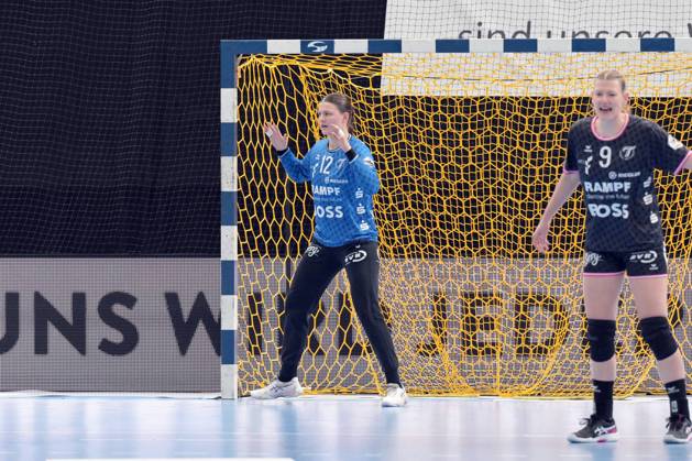 Marie Kristin Weiss (TusSies Metzingen, 12) im Tor HB Ludwigsburg vs. TusSies Metzingen, Handball, HBF, 20.Ligaspieltag, Saison 2024 2025, 19.03.2025 HB Ludwigsburg vs. TusSies Metzingen, Handball, HBF, 20.Ligaspieltag, Saison 2024 2025, 19.03.2025 Ludwigsburg Copyright: xEibner-Pressefoto TobiasxBaurx EP_TBR