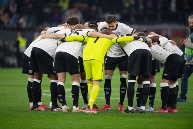 Deutschland Mannschaftskreis, Motivation, Verschwoerung, Fussball UEFA Nations League Viertelfinale, Round of 8, Deutschland (GER) - Italien (ITA) am 23.03.2024 im Signal Iduna Park Dortmund,