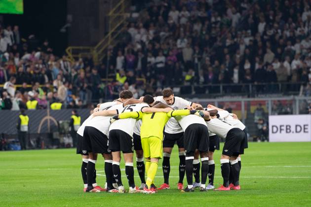Deutschland Mannschaftskreis, Motivation, Verschwoerung, Fussball UEFA Nations League Viertelfinale, Round of 8, Deutschland (GER) - Italien (ITA) 3-3 am 23.03.2024 im Signal Iduna Park Dortmund,