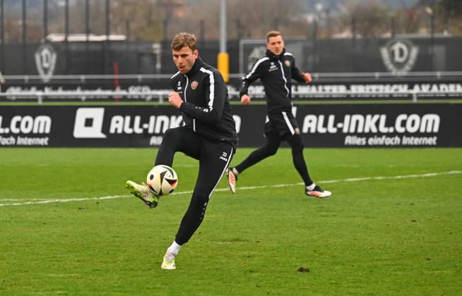 Christoph Daferner, SG Dynamo Dresden, Training, Fußball, Fussball, 3. Liga, Dritte Liga, Saison 2024 2025, AOK PLUS Walter-Fritzsch-Akademie, Messering 18, Dresden, Ostragehege, 26.03.2025,