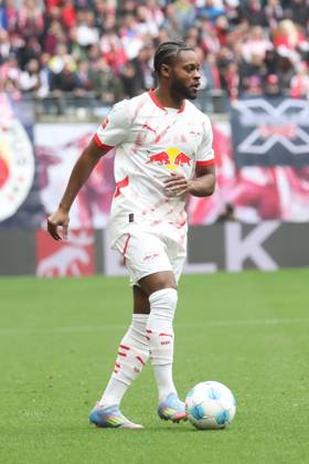 19.04.2025, xgox, Fussball 1. Bundesliga, RB Leipzig - Holstein Kiel emspor, v.l. Ridle Baku (Leipzig, 17) Freisteller, Einzelbild, Ganzkoerper, single frame (DFL DFB REGULATIONS PROHIBIT ANY USE OF PHOTOGRAPHS as IMAGE SEQUENCES and or QUASI-VIDEO) Leipzig