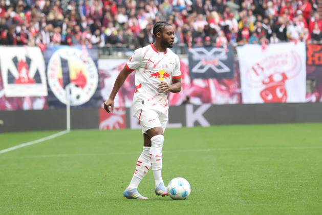19.04.2025, xgox, Fussball 1. Bundesliga, RB Leipzig - Holstein Kiel emspor, v.l. Ridle Baku (Leipzig, 17) Freisteller, Einzelbild, Ganzkoerper, single frame (DFL DFB REGULATIONS PROHIBIT ANY USE OF PHOTOGRAPHS as IMAGE SEQUENCES and or QUASI-VIDEO) Leipzig