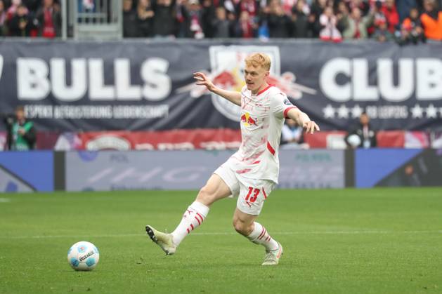 19.04.2025, xgox, Fussball 1. Bundesliga, RB Leipzig - Holstein Kiel emspor, v.l. Nicolas Seiwald (Leipzig, 13) Freisteller, Einzelbild, Ganzkoerper, single frame (DFL DFB REGULATIONS PROHIBIT ANY USE OF PHOTOGRAPHS as IMAGE SEQUENCES and or QUASI-VIDEO) Leipzig