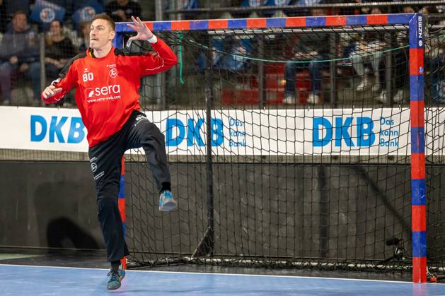 Carsten Lichtlein (MT Melsungen, 80) der eigentlich Torwarttrainer ist, statt als Ersatzkeeper beim Spiel zur Verfuegung. HC Erlangen vs. MT Melsungen, Handball, 1. Handball Bundesliga, Saison 2024 2025, 27. Spieltag, 26.04.2025 HC Erlangen vs. MT Melsungen, Handball, 1. Handball Bundesliga, Saison 2024 2025, 27. Spieltag, 26.04.2025 Nuernberg Copyright: xEibner-Pressefoto ArdanxFuessmanx EP_AFN