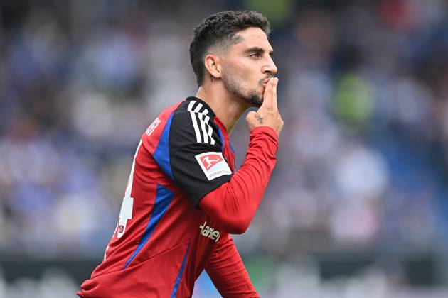 Fussball I Herren I Saison 2024-2025 I 2. Bundesliga I 32. Spieltag I SV Darmstadt 98 - Hamburger SV I 03.05.2025 Ludovit Reis (14, Hamburger SV) Torjubel zum 0:1 Darmstadt Böllenfalltor Hessen Deutschland Copyright: xLobeca MaraxWolfx