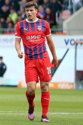 17.05.2025, xrekx, Fussball 1.Bundesliga, 1.FC Heidenheim - Werder Bremen v.l. Luca Kerber (1.FC Heidenheim 1846) nach seinem Treffer zum 1:3 (DFL DFB REGULATIONS PROHIBIT ANY USE OF PHOTOGRAPHS as IMAGE SEQUENCES and or QUASI-VIDEO) Heidenheim
