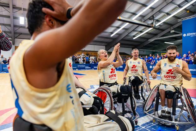 17.05.2025, GER, Rollstuhlbasketball, Maenner Frauen, Saison 24 25, 1.Bundesliga, PlayOff Finale, RSB Thuringia Bulls - RSV Lahn-Dill Im Bild Marie Kier (RSB Thuringia Bulls) Die Mannschaft der Thuringia Bulls schlägt im zweiten PlayOff Spiel erneut die Gastmannschaft vom RSV Lahn-Dill und gewinnt somit die Saison 24 25 - Deutsche Meisterschaft Deutscher Meister 99189 Elxleben Fit-In Freizeitanlage Sporthal Thueringen Deutschland