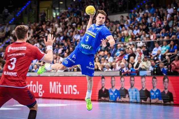 Max Haefner (TVB Stuttgart, 03) GER, TVB Stuttgart - SG BBM Bietigheim, Handball, Bundesliga, HBL, 26. Spieltag, Spielzeit 2024 2025, 24.05.2025, Stuttgart (Porsche Arena) GER, TVB Stuttgart - SG BBM Bietigheim, Handball, Bundesliga, HBL, 26. Spieltag, Spielzeit 2024 2025, 24.05.2025, Stuttgart (Porsche Arena) Stuttgart Copyright: xSandyxDinkelackerx EP_SDR