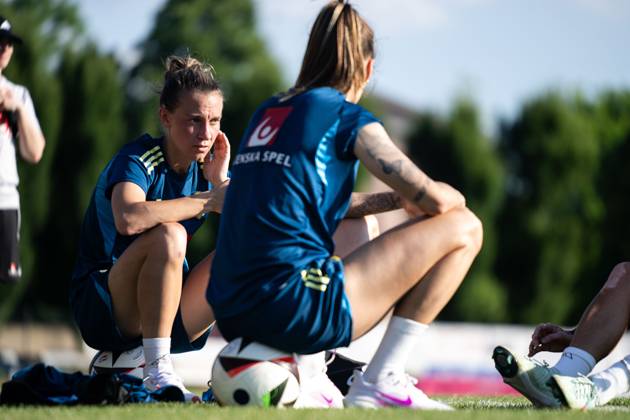 250526 Julia Zigiotti Olme of the Swedish women™s national football team during a training session on May 26, 2025 in Fidenza. Photo: Ludvig Thunman BILDBYRAN kod LT LT0701 fotboll football soccer fotball träning practice training sverige sweden dam bbeng Copyright: LUDVIGxTHUNMAN BB250526LT067